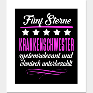 Fünf Sterne Krankenschwester Posters and Art